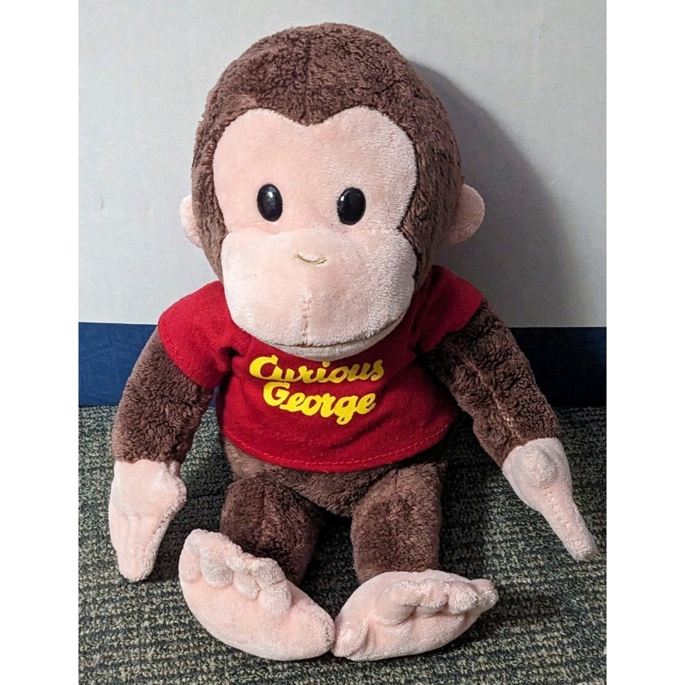 Gund Curious George Universal Studios Plush Monkey Red Shirt Stuffed Animal